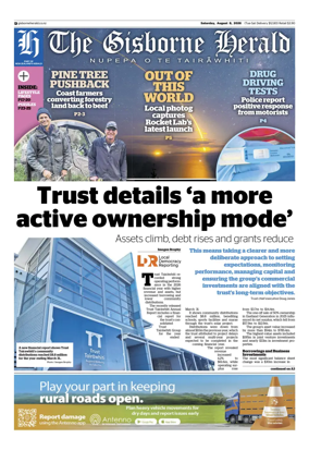 Cover of The Gisborne Herald (Saturday edition)