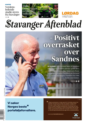 Cover of Stavanger Aftenblad