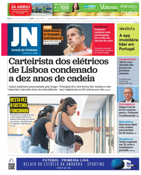 Cover of Jornal de Noticias