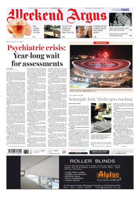 Cover of Weekend Argus (Saturday Edition)
