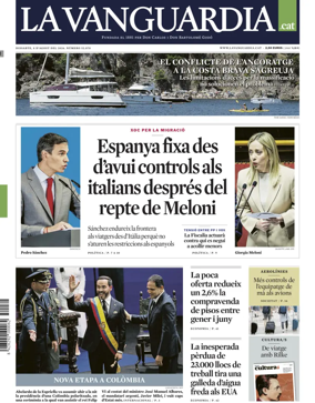 Cover of La Vanguardia (Catalonia - 1st edition)