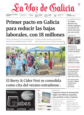 Cover of La Voz de Galicia (Deza)