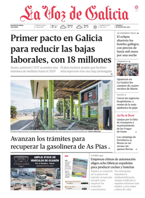 Cover of La Voz de Galicia (Ferrol)