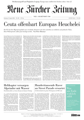 Cover of Neue Zurcher Zeitung