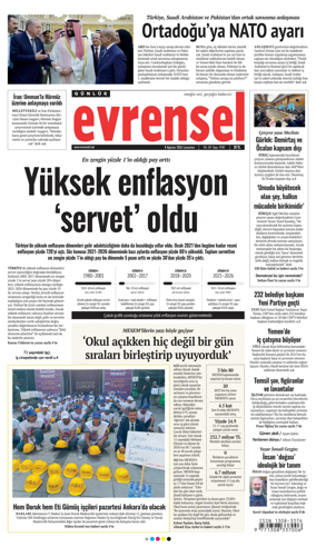 Cover of Evrensel Gazetesi
