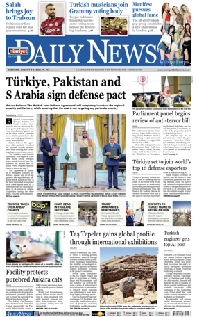 Cover of Hurriyet Daily News & Economic Review