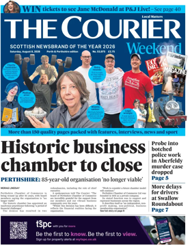 Cover of The Courier & Advertiser (Perth and Perthshire Edition)