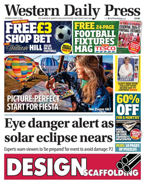 Cover of Western Daily Press (Saturday)
