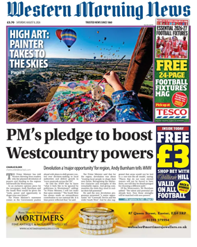 Cover of Western Morning News (Saturday)