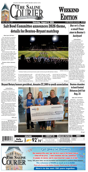 Cover of The Saline Courier Weekend