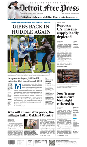 Cover of Detroit Free Press
