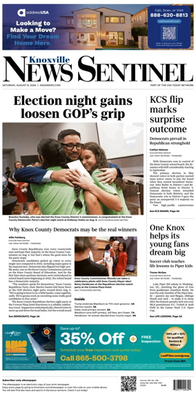 Cover of Knoxville News Sentinel