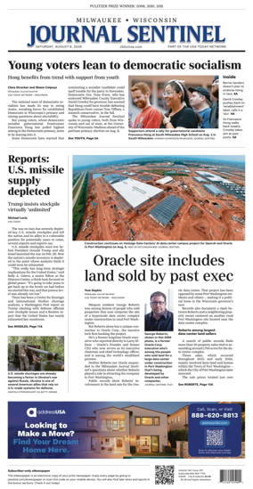 Cover of Milwaukee Journal Sentinel