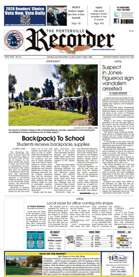 Cover of Porterville Recorder