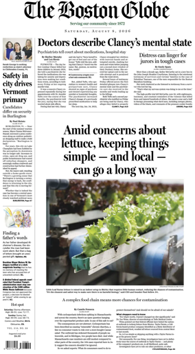 Cover of The Boston Globe