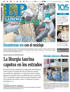 Cover of La Patria (Colombia)