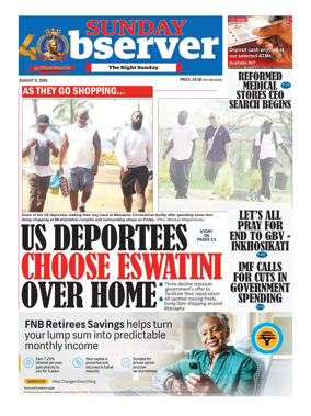 Cover of Sunday Observer (Eswatini)