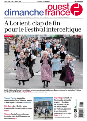 Cover of Dimanche Ouest France (Morbihan)