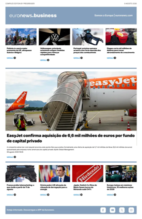 Cover of Euronews Business (Portuguese)