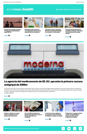 Cover of Euronews Health (Spanish) Compiled Edition