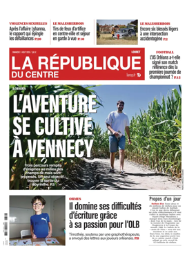 Cover of La Republique du Centre (Orleans - Loiret))