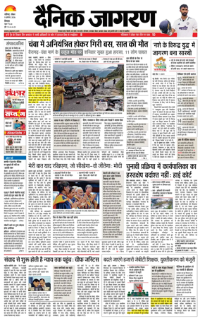 Cover of Dainik Jagran - Shimla
