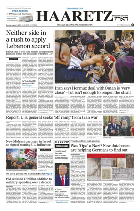 Cover of Haaretz english edition
