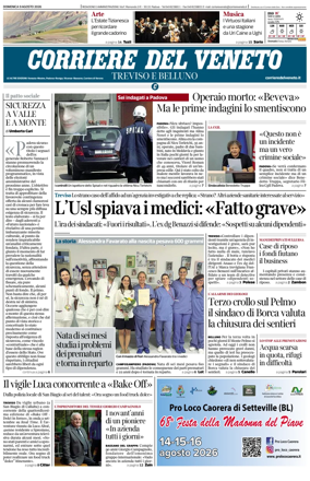 Cover of Corriere del Veneto (Treviso e Belluno)