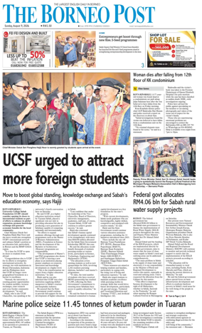 Cover of The Borneo Post (Sabah)