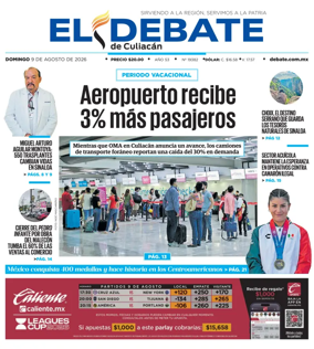 Cover of El Debate de Culiacan