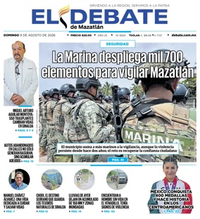 Cover of El Debate de Mazatlan
