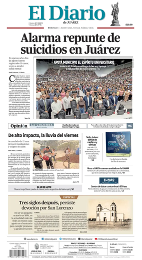 Cover of El Diario de Juarez