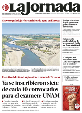Cover of La Jornada