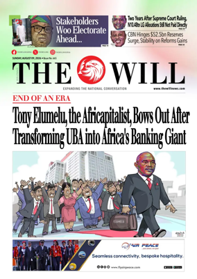 Cover of THEWILL NEWSPAPER