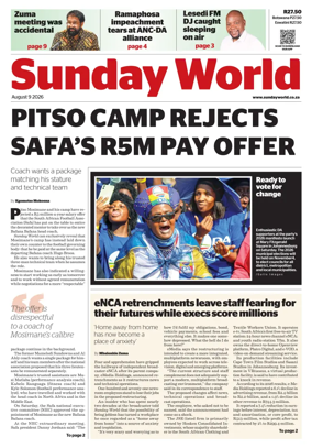 Cover of Sunday World (South Africa)