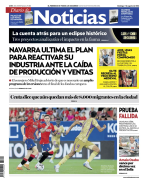 Cover of Diario de Noticias (Spain)