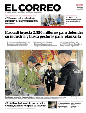 Cover of El Correo (Gipuzkoa)