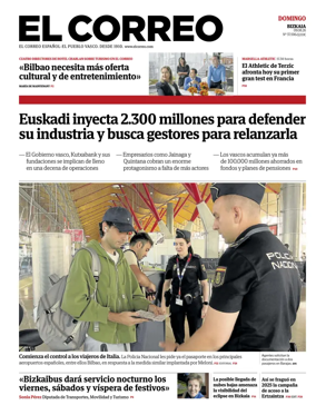 Cover of El Correo (Vizcaya)