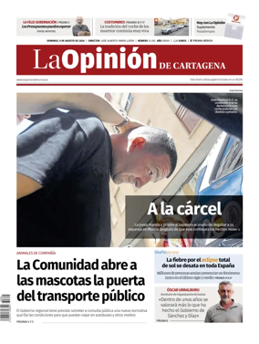 Cover of La Opinion de Murcia (Cartagena)