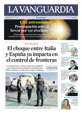 Cover of La Vanguardia