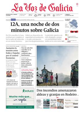Cover of La Voz de Galicia (Deza)