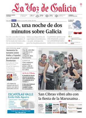 Cover of La Voz de Galicia (Viveiro)
