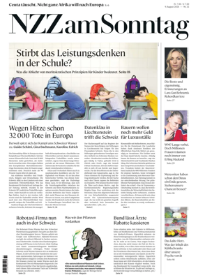 Cover of Neue Zurcher Zeitung Sunday