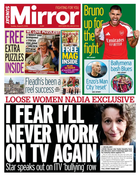 Cover of Sunday Mirror (Northern Ireland)