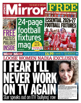 Cover of Sunday Mirror