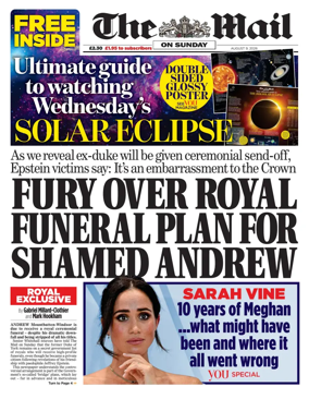 Cover of The Mail on Sunday