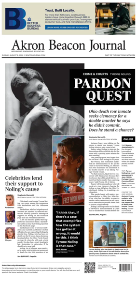 Cover of Akron Beacon Journal