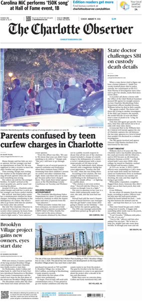 Cover of The Charlotte Observer (Sunday)