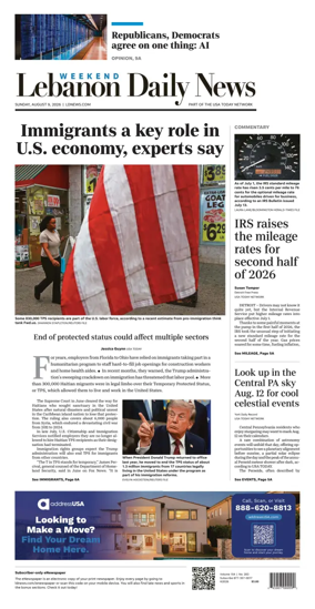Cover of Lebanon Daily News
