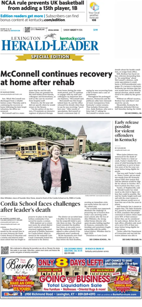 Cover of Lexington Herald-Leader (Sunday)